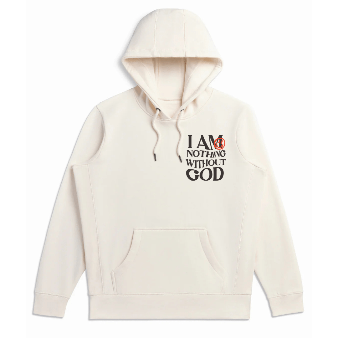 I am nothing without God Hoodie | unisex | Cream - MADE BY YEN