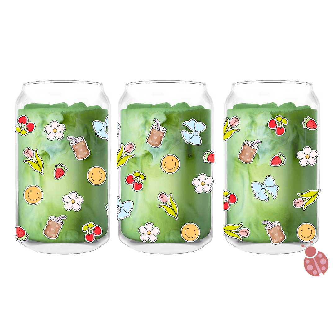 Coffee & Pretty Things | 16oz Glass Cup - MADE BY YEN