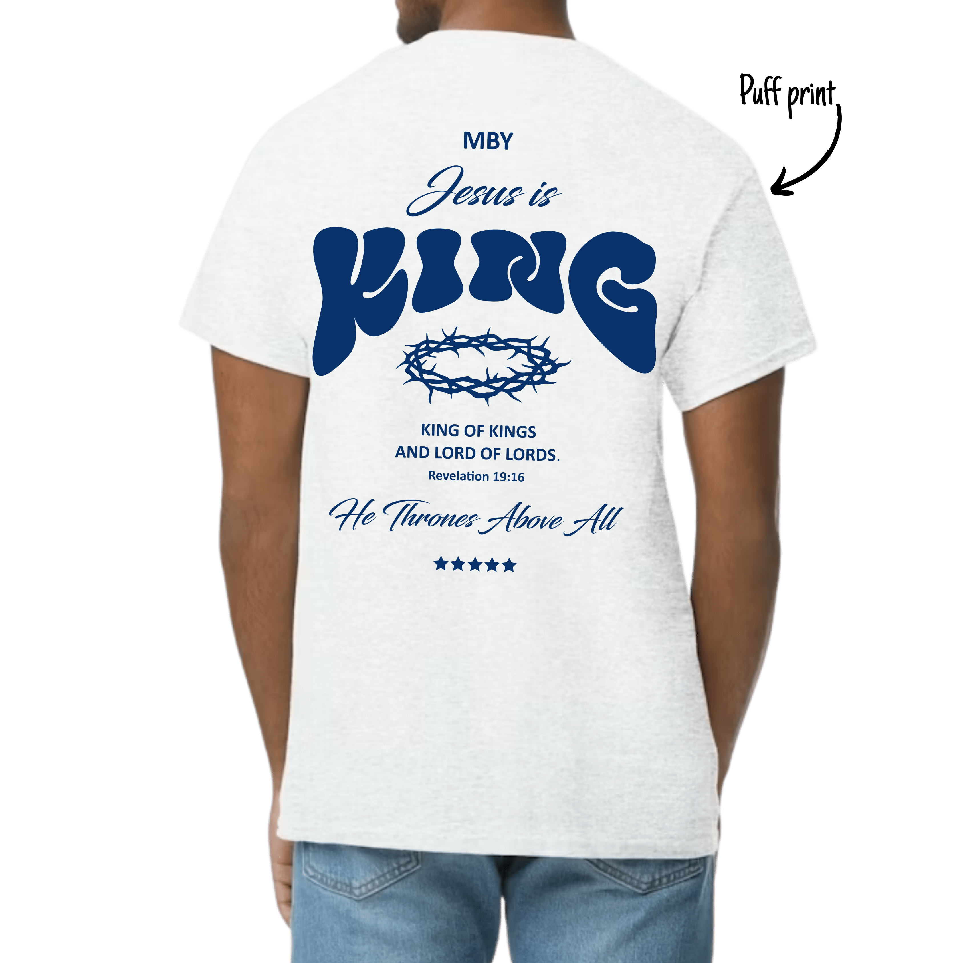 Jesus is King | Puff Print | Unisex Tee - MADE BY YEN