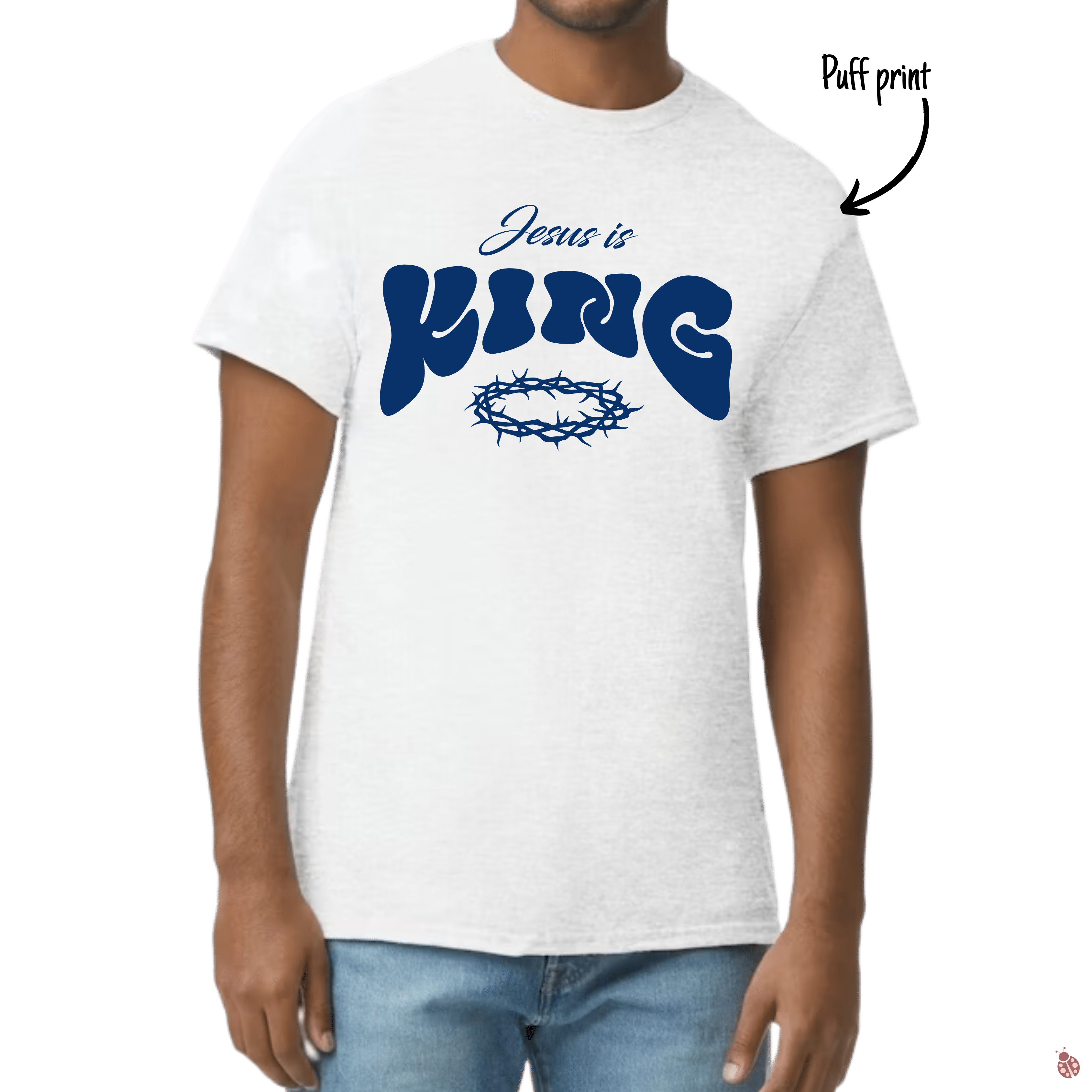 Jesus is King | Puff Print | Unisex Tee - MADE BY YEN