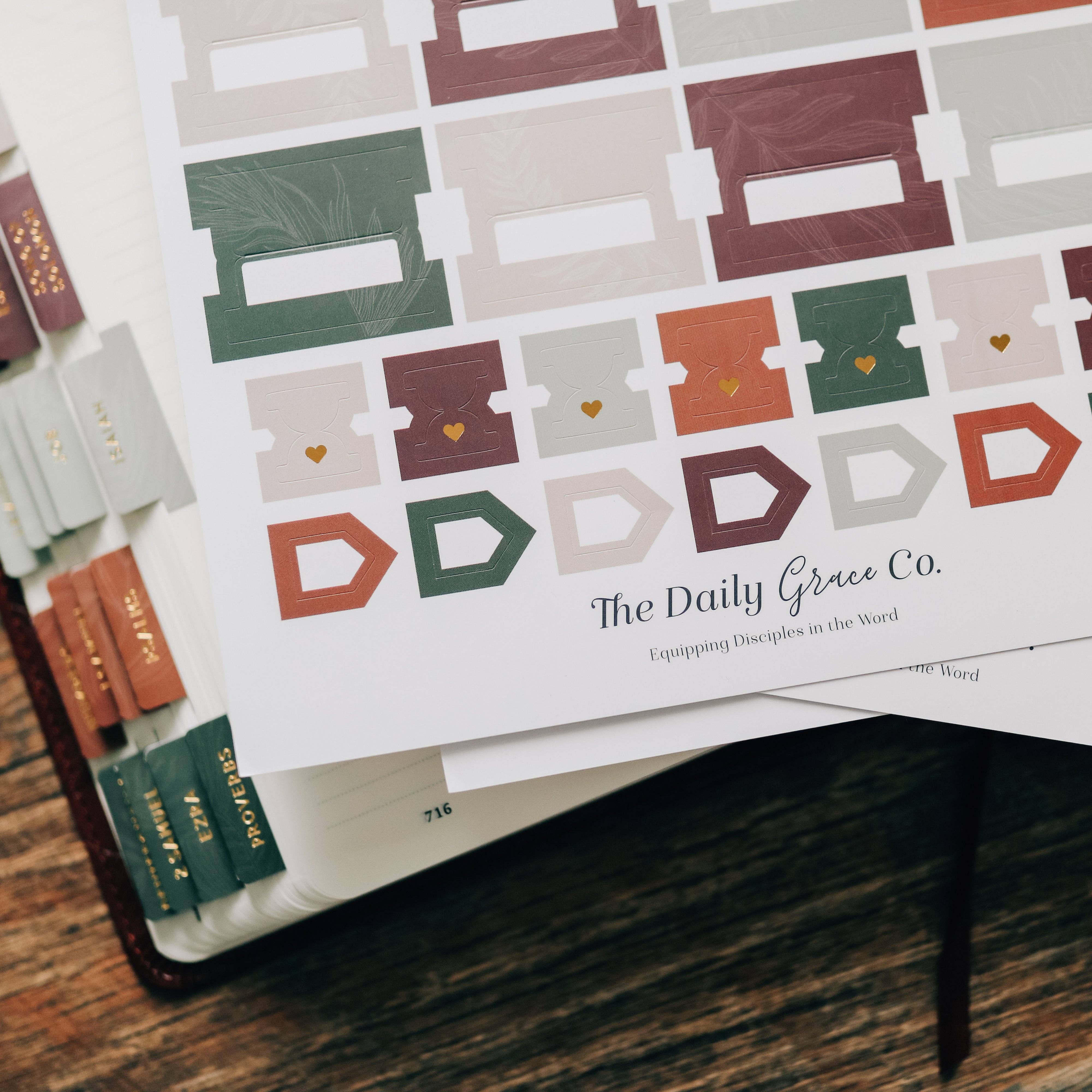 Jewel Tone Bible Tabs - MADE BY YEN