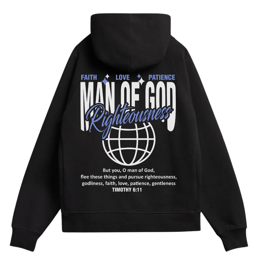 Righteous man of God Hoodie | unisex | Black - MADE BY YEN