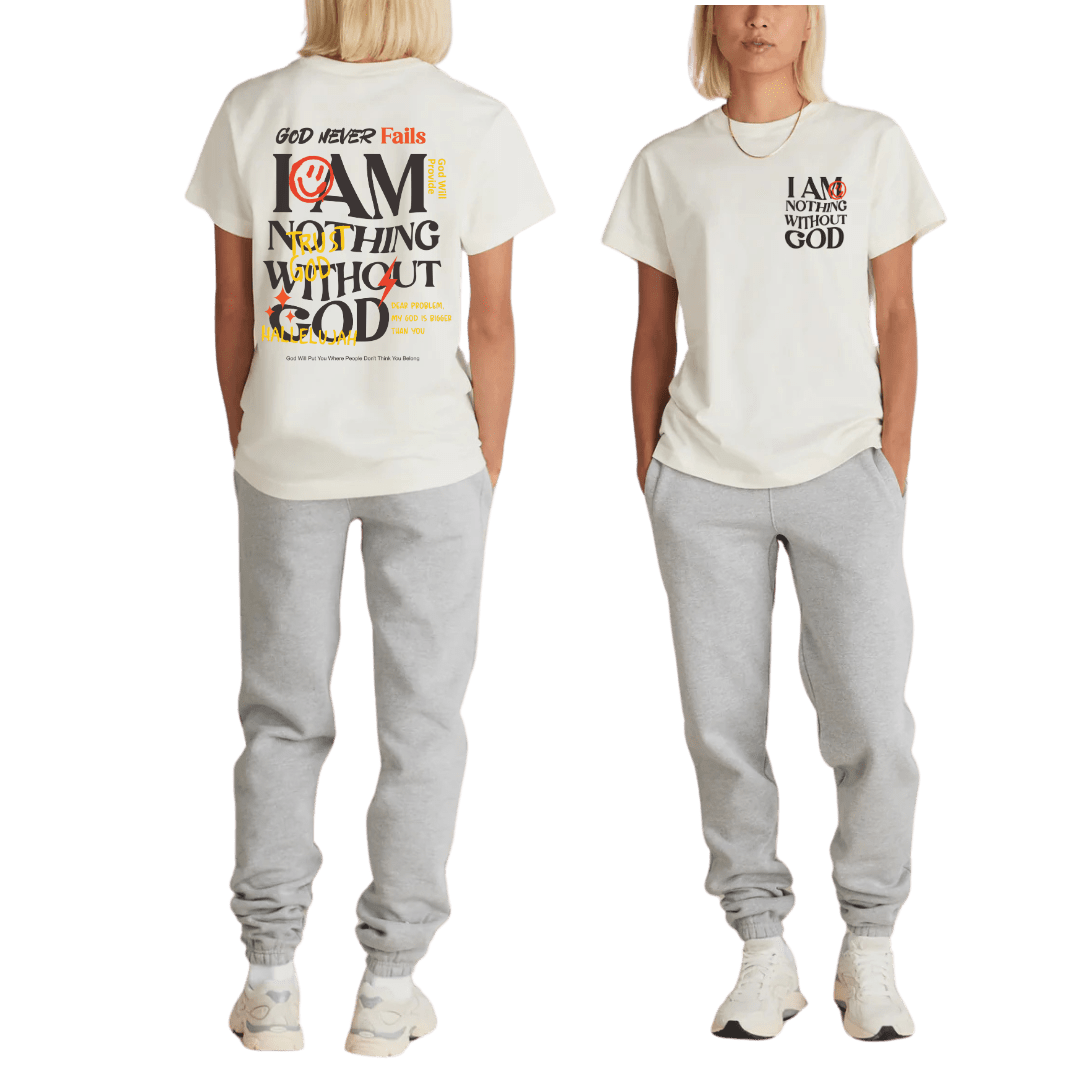 Nothing without God Tee | unisex | Cream - MADE BY YEN