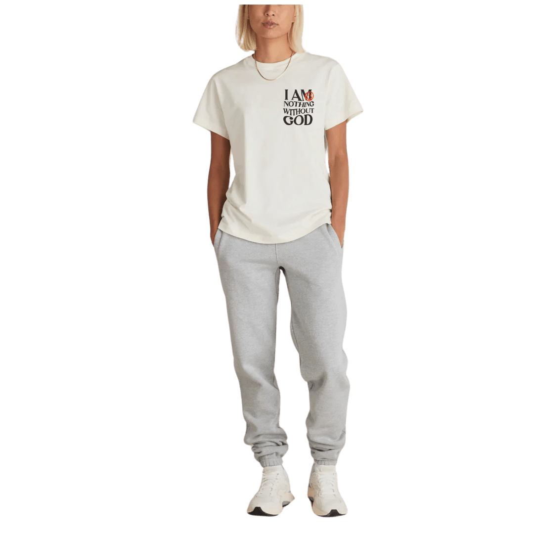 Nothing without God Tee | unisex | Cream - MADE BY YEN