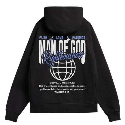 Man of God Hoodie + Free Matching Tee | Unisex | Black