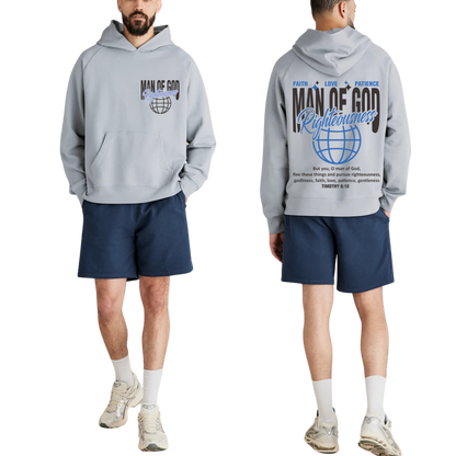 Man of God Hoodie + Free Matching Tee | Unisex | Nickel