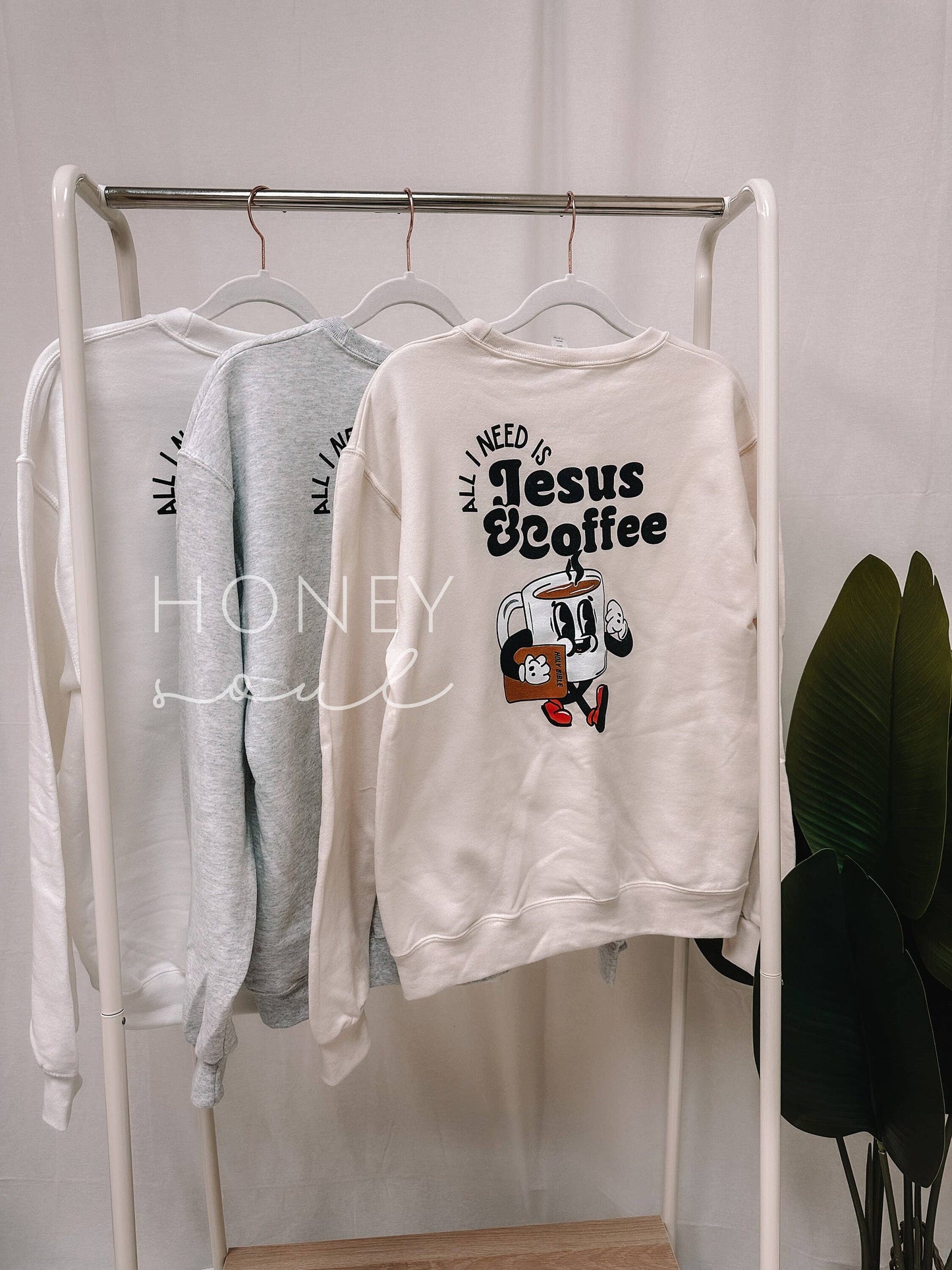 All I Need is Jesus and Coffee Cartoon | Adult Unisex - MADE BY YEN