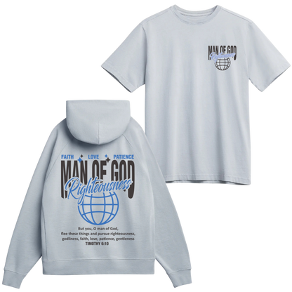 Man of God Hoodie + Free Matching Tee | Unisex | Nickel