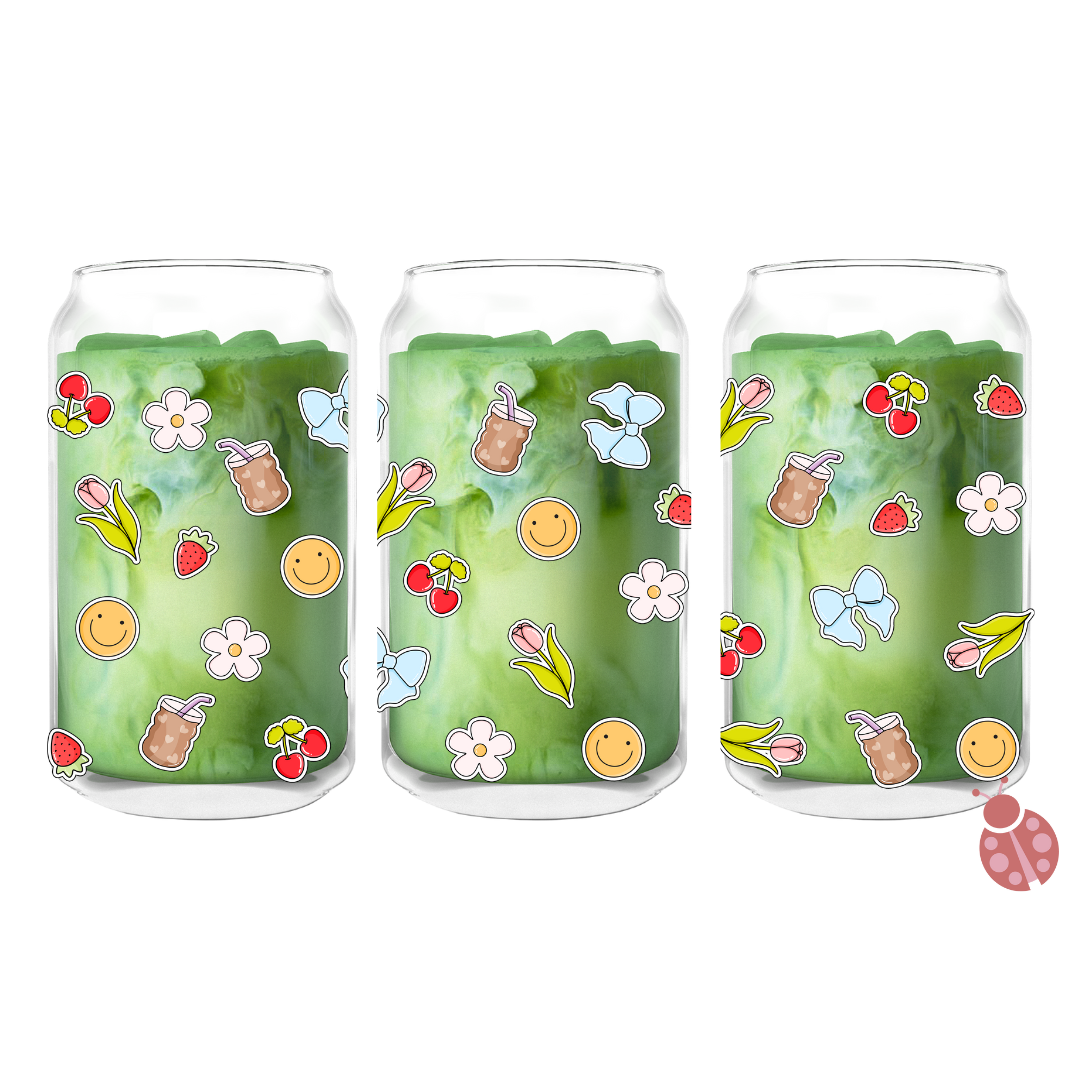 Coffee & Pretty Things | 16oz Glass Cup - MADE BY YEN