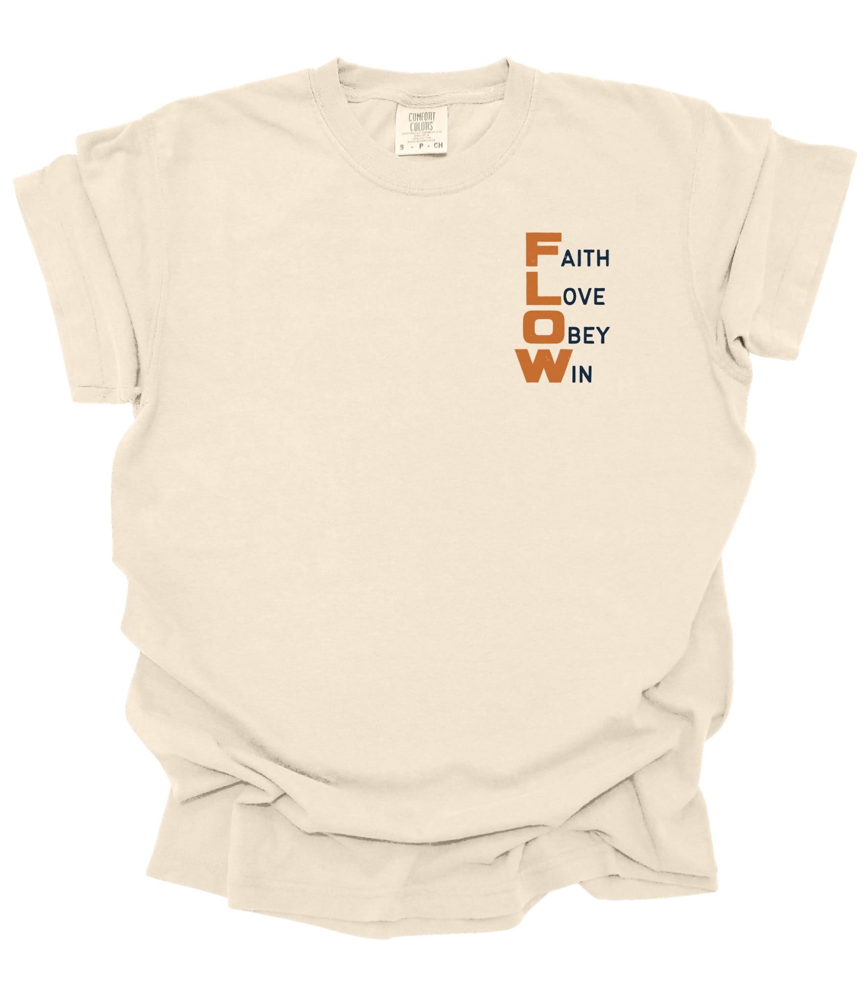 Unisex ivory F.L.O.W Standard apparel by MADE BY YEN, front view showcasing its stylish and comfortable design.