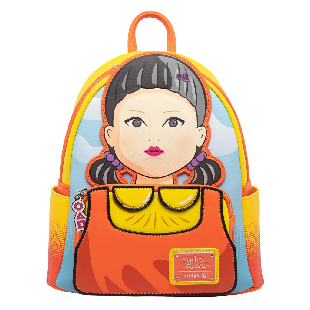 NUEVO (reventa) Exclusivo de 707 Street - Mochila pequeña iluminada para cosplay de Young Hee con temática de Netflix de Loungefly 