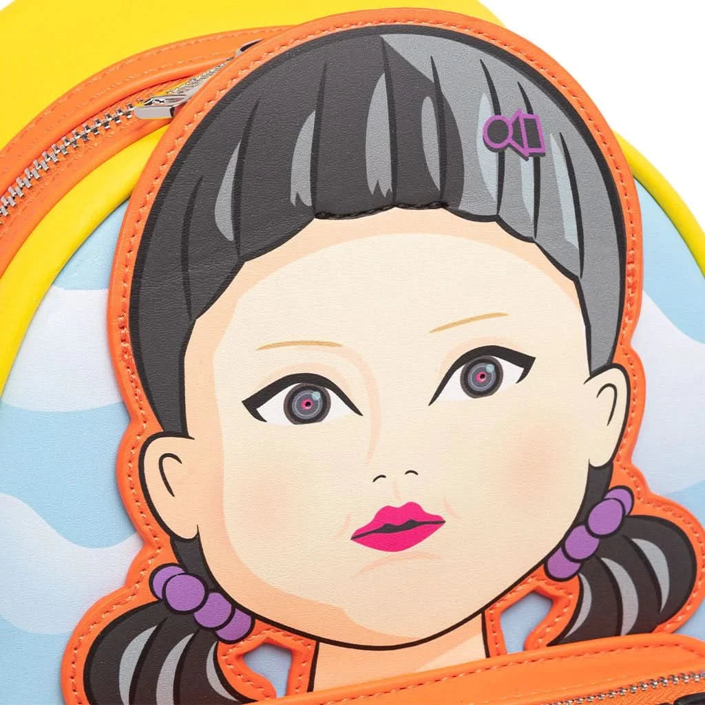 NEW (resale) 707 Street Exclusive - Loungefly Netflix Squid Game Light Up Singing Young Hee Cosplay Mini Backpack - MADE BY YEN