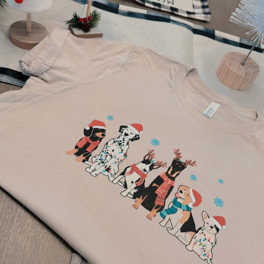 Festive Doggies Tee - MADE BY YEN