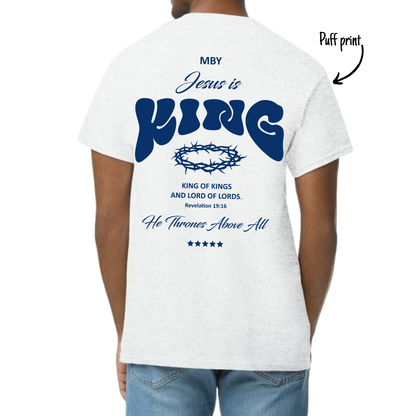 Jesus is King | Puff Print | Unisex Tee