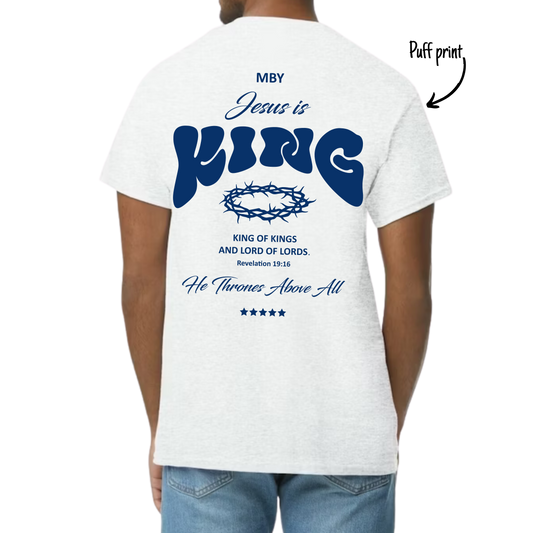 Jesus is King | Puff Print | Unisex Tee