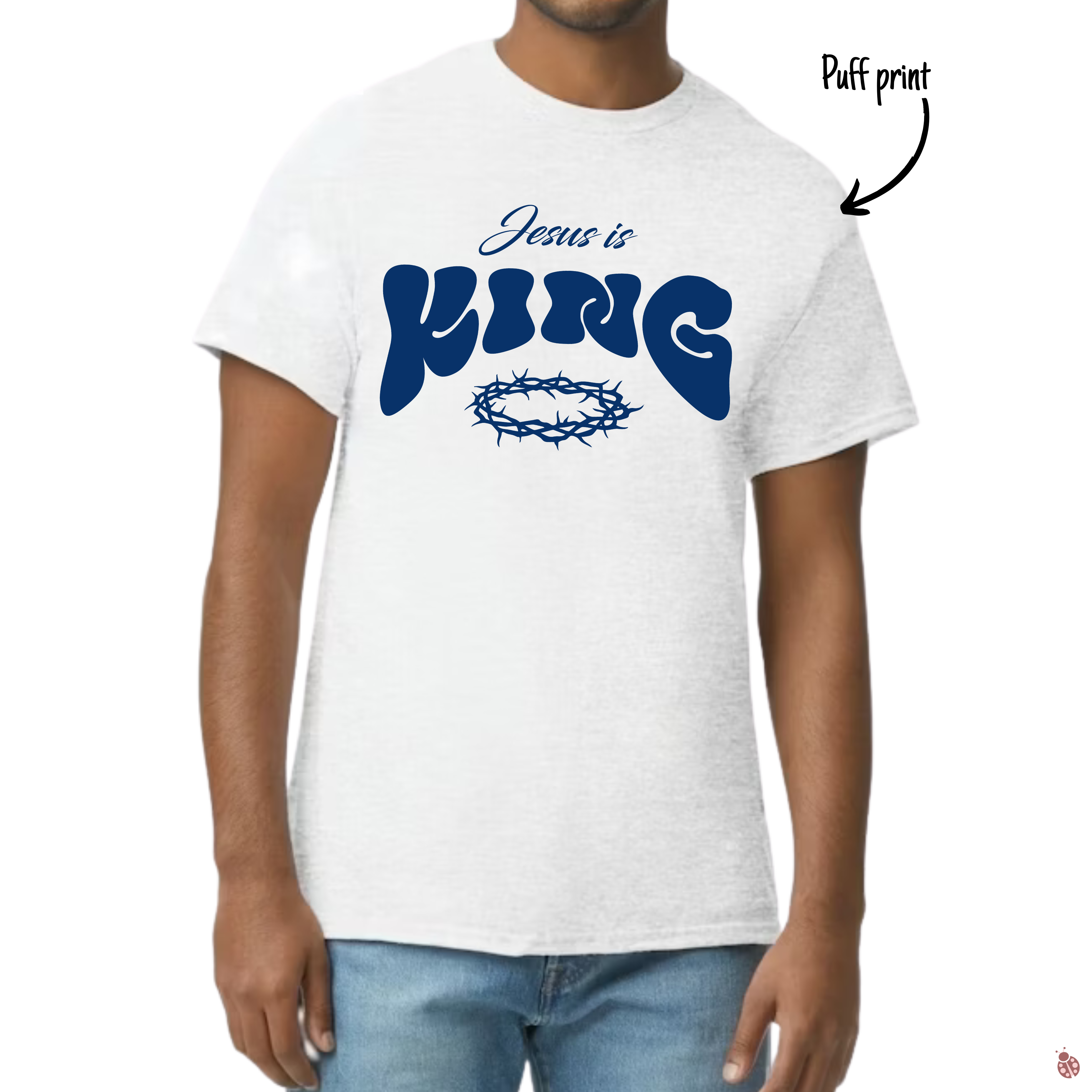 Jesus is King | Puff Print | Unisex Tee