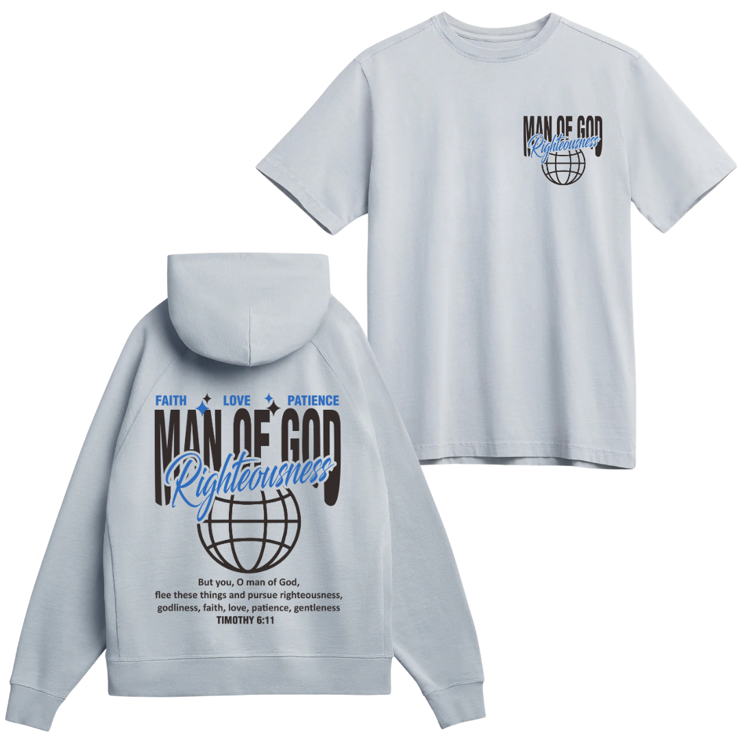 Man of God Hoodie + Free Matching Tee | Unisex | Nickel - MADE BY YEN