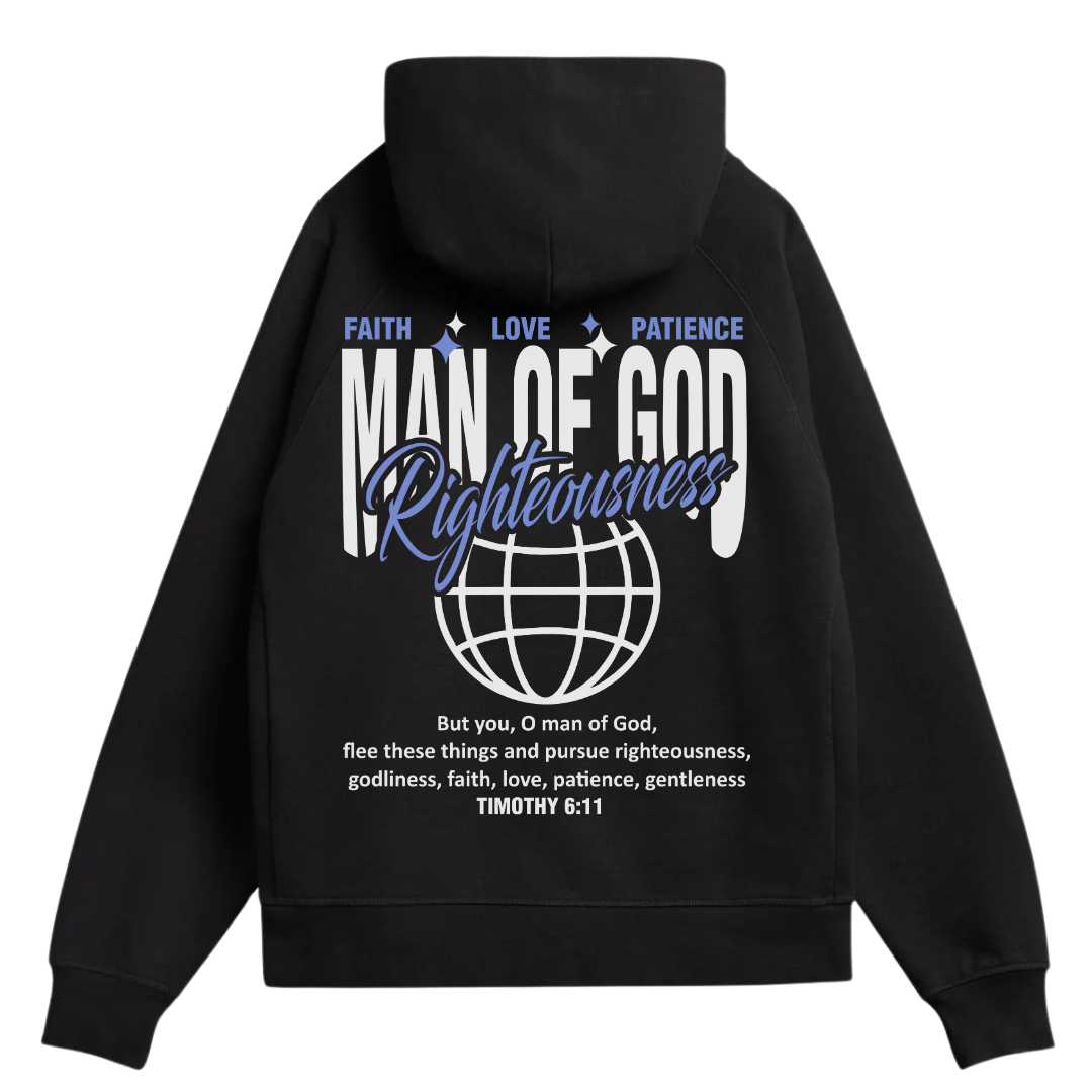 Righteous man of God Hoodie | unisex | Black - MADE BY YEN