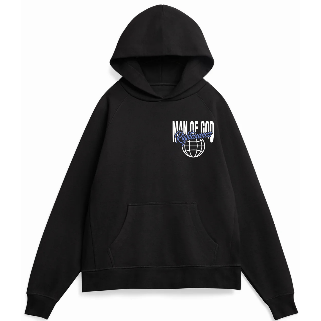 Man of God Hoodie + Free Matching Tee | Unisex | Black - MADE BY YEN