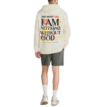 I am nothing without God Hoodie | unisex | Cream