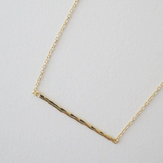 Hammered Classic Bar Necklace - MADE BY YEN