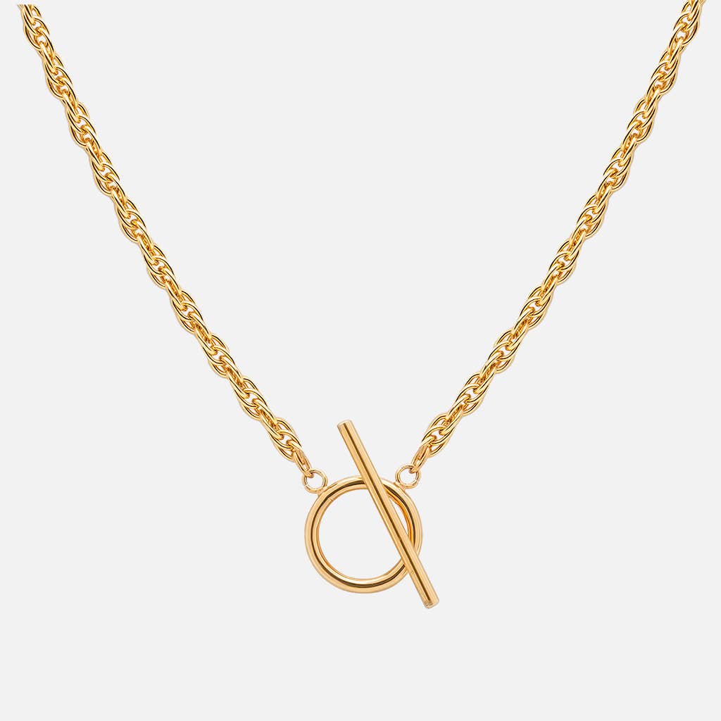 Naya Toggle Necklace | Yellow Gold - MADE BY YEN