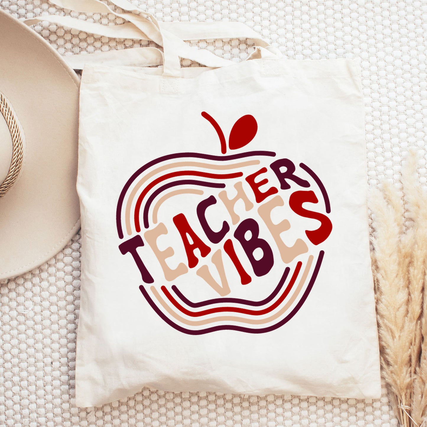 Teacher vibes tote